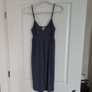 Casual Navy Blue Spaghetti Strap Dress